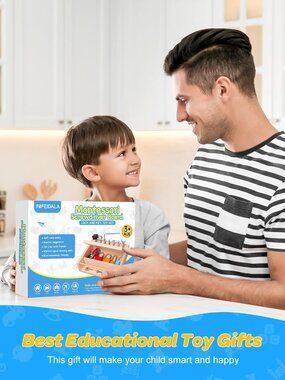 Montessori Wooden Locking Box Key-Lock Educational Toy(8 Locks & Keys)